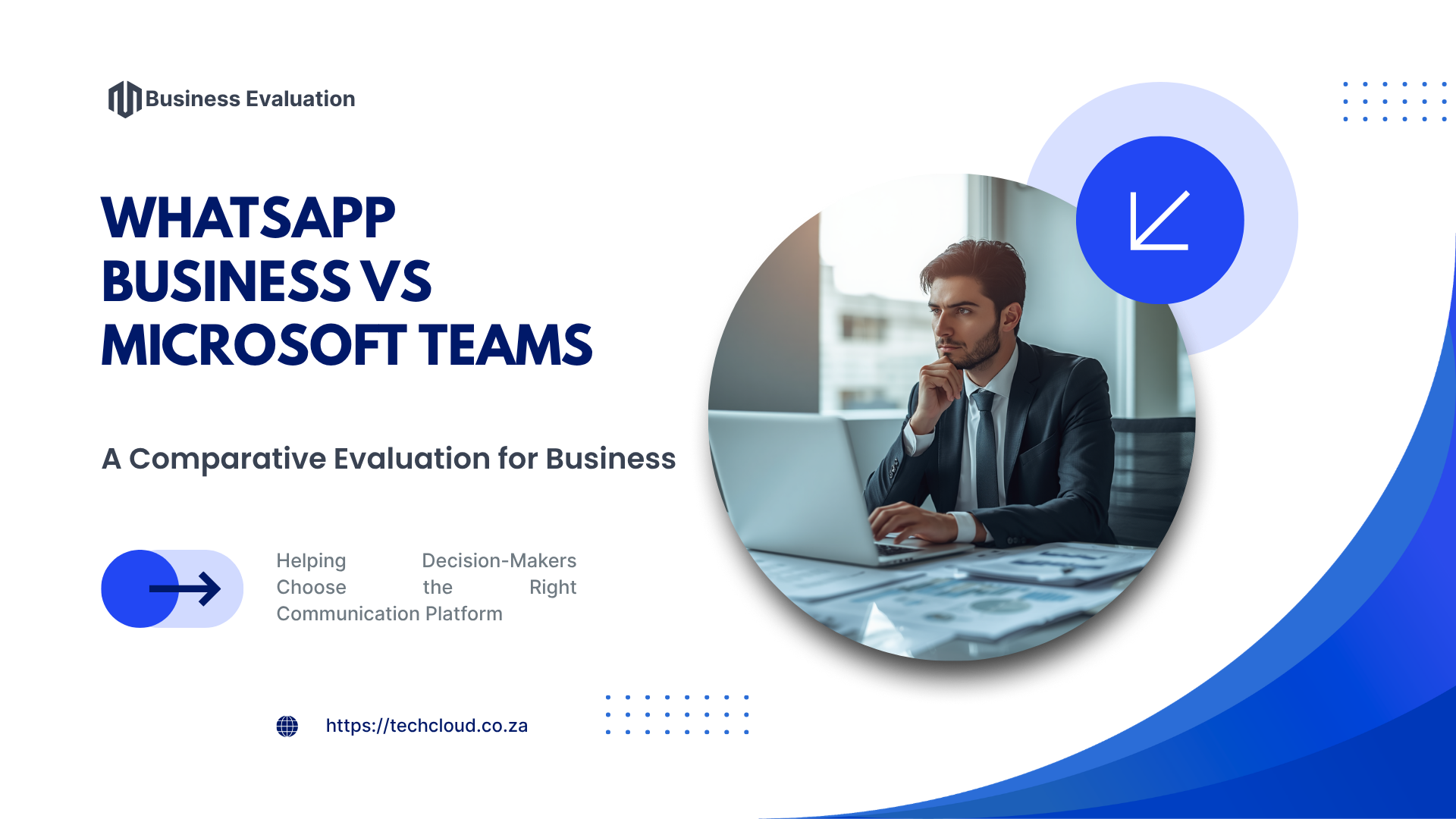Business decision-maker evaluating WhatsApp Business versus Microsoft Teams for their SA company